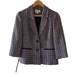 3/4 SLEEVE WOVEN JACKET